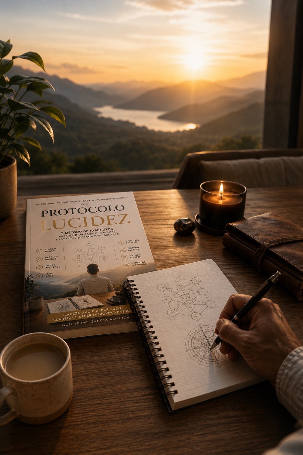 Pessoa preenchendo o workbook Protocolo da Lucidez